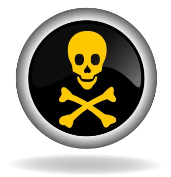 a skull and crossbone icon on a white background