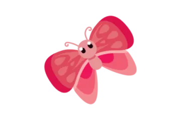 a pink butterfly on a white background