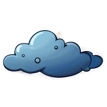 an image of a blue cloud on a white background