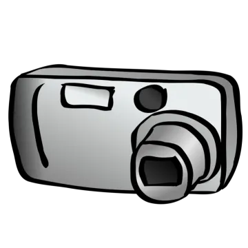 a camera on a white background