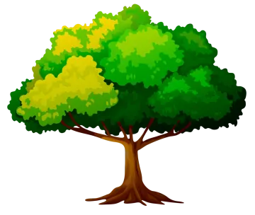 a tree with green leaves on it