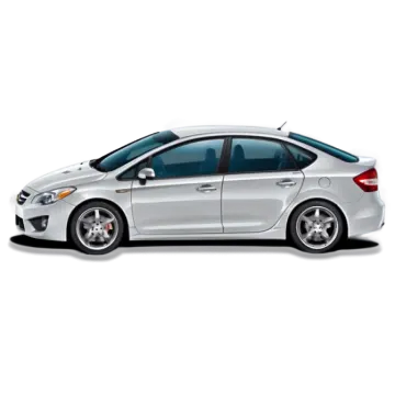 a silver car on a white background