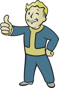 an image of a man in blue overalls giving thumbs