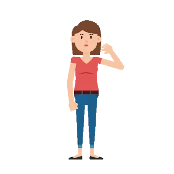 a woman standing with her hand on her hip