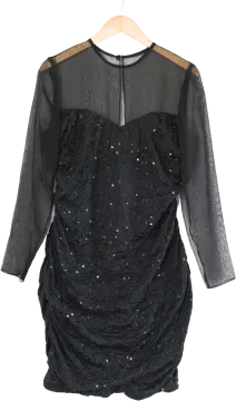 a black dress with white stars on it
