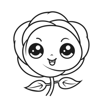 how to draw a cute flower step by step