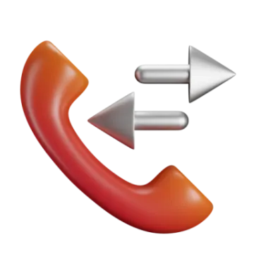 a red and silver phone with an arrow pointing up