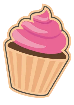 a cupcake with pink frosting on top