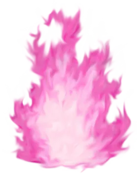 a pink flame on a white background
