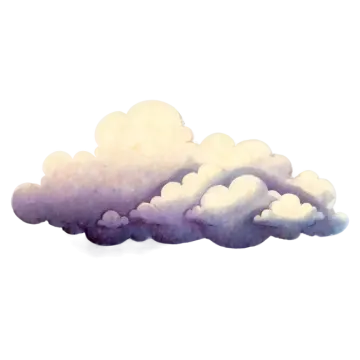 a drawing of clouds on a white background