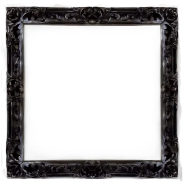 a black frame on a white background