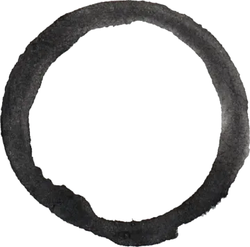 a circle made out of black ink