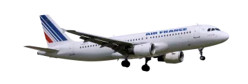 an airplane flying in the air on a white background