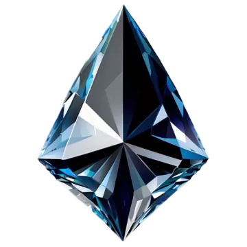 a blue diamond on a white background