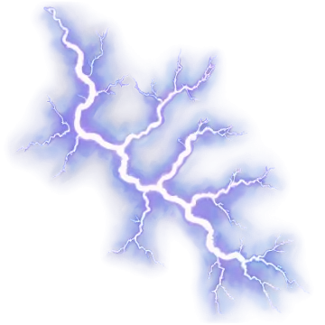 a lightning bolt on a white background