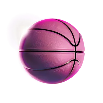 a purple basketball ball on a white background
