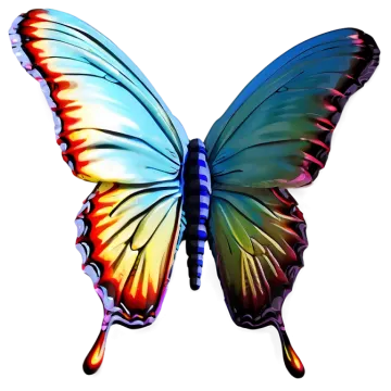 a colorful butterfly on a white background