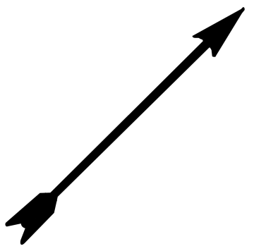 a black and white image of an arrow