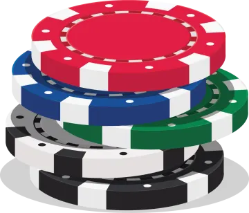 a stack of poker chips