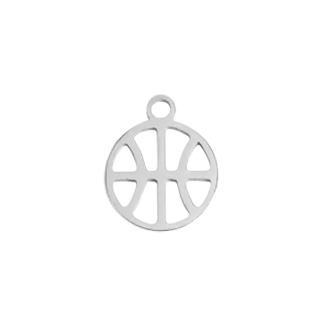 a silver pendant with a cross in the middle