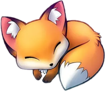 a drawing of a fox sleeping on the ground