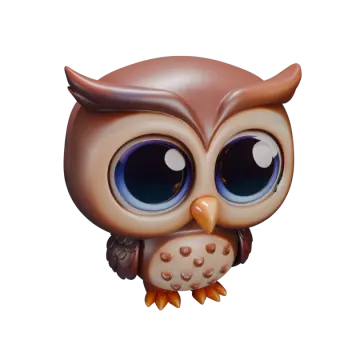 an image of an owl with big eyes
