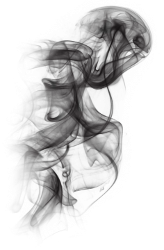 black smoke on white background photo