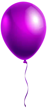 a purple balloon on a white background