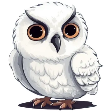 an owl on a white background