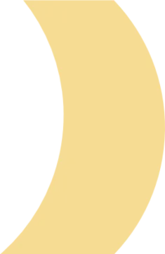 a crescent with the moon in the middle
