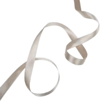a roll of white ribbon