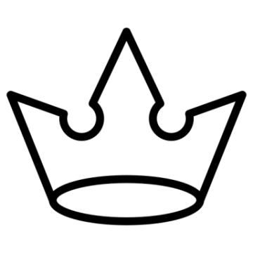 a black and white image of a crown