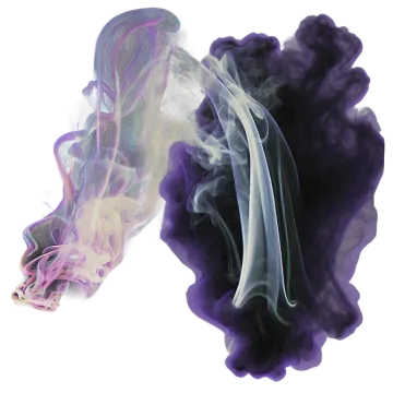 purple and white smoke on a white background