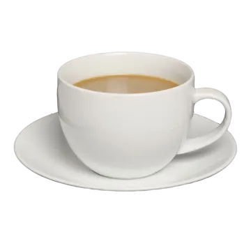 a cup of coffee on a saucer