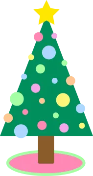 a christmas tree with colorful balls on it