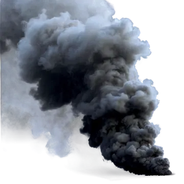 a black cloud of smoke
