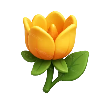 a yellow flower with green leaves