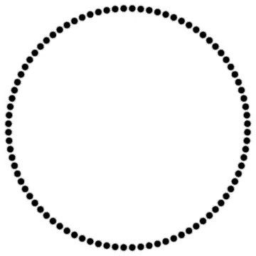 a black and white image of a circle