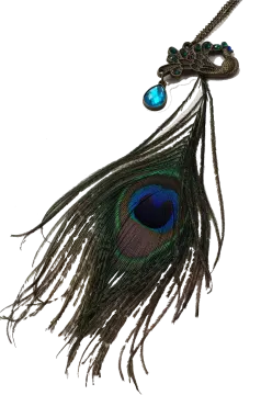 peacock feather pendant necklace