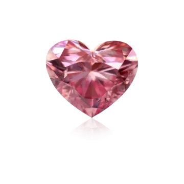 a pink heart shaped diamond on white background