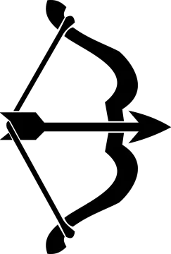 a bow and arrow icon