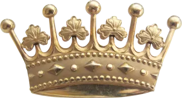 a gold crown on a white background