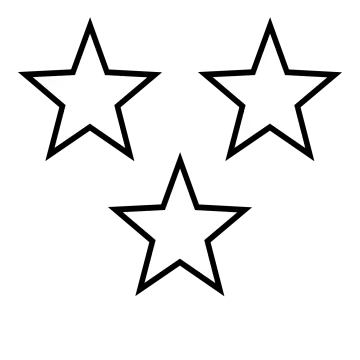five stars coloring page