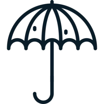 a black and white image of an umbrella
