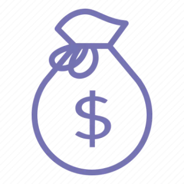 a money bag with a dollar sign
