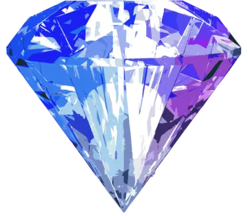 a blue diamond on a white background
