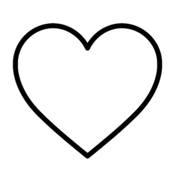 a black and white heart icon