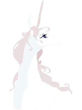 a drawing of a unicorn with long hair