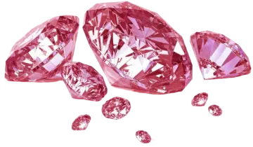 pink diamonds on a white background