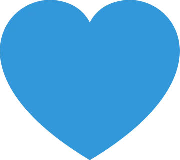 a blue heart on a white background
